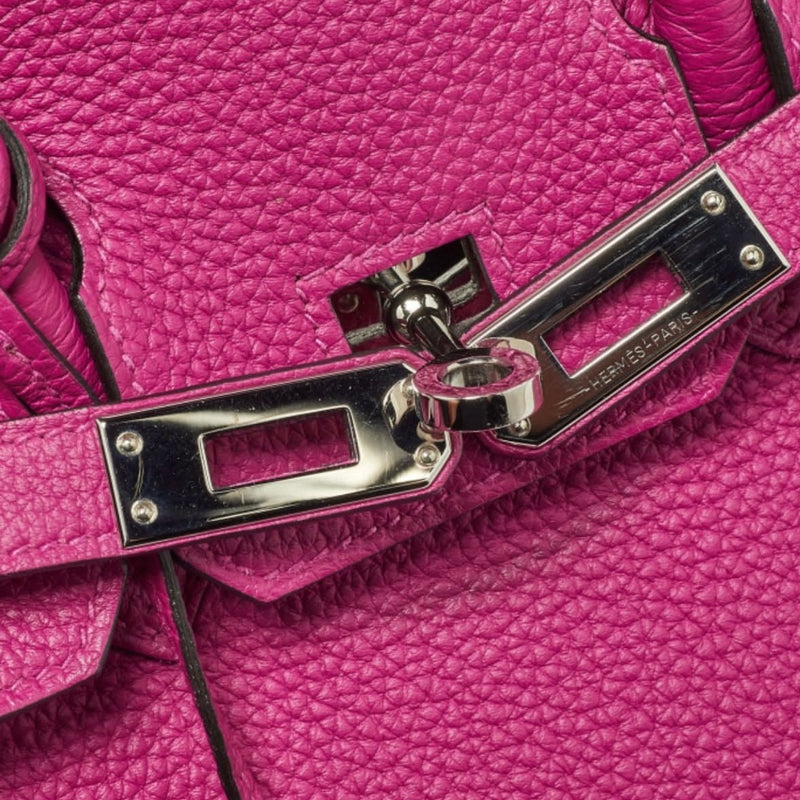 Hermes Birkin 30cm, Rose Pourpre Togo Leather Close View