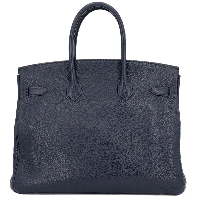 Dubai Hermes Blue Sapphire Clemence Leather Palladium Hardware Birkin 35CM