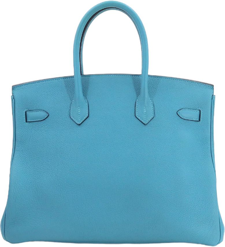 Hermes Birkin 30 Hand Bag Togo Blue Turquoise Gold Metal Dubai