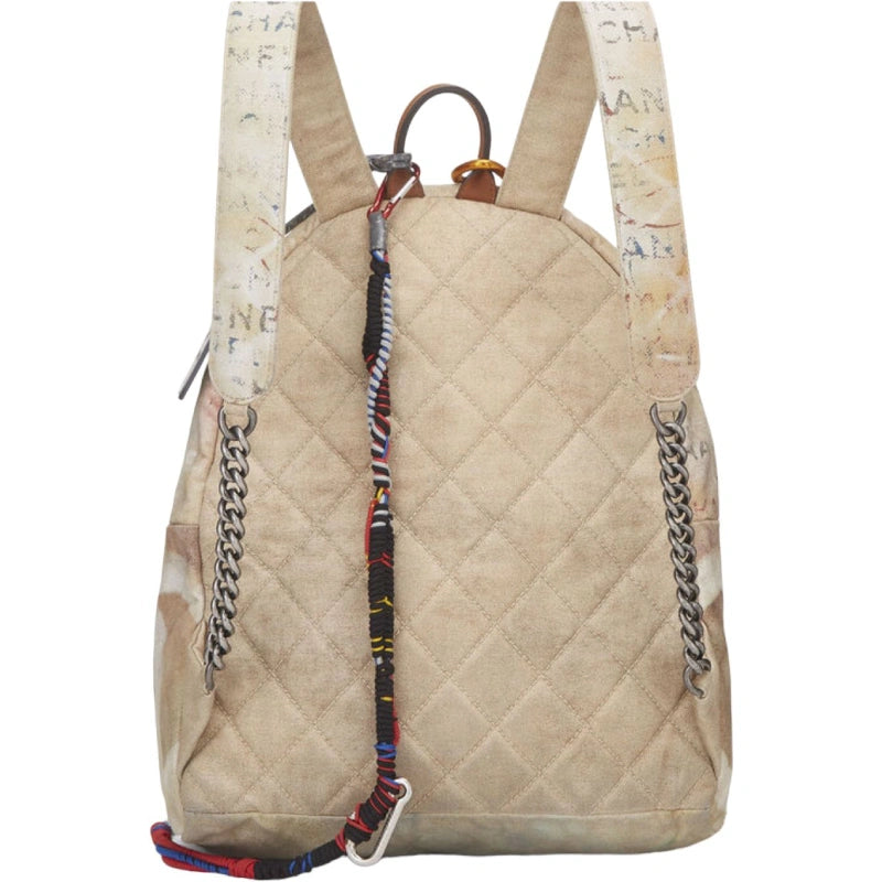 Chanel Beige Canvas Graffiti Backpack Dubai, UAE