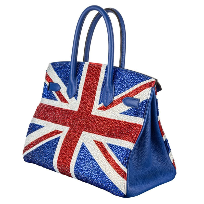 Rent Hermes Birkin Customised Swaroski Crystal Union Jack Flag Dubai