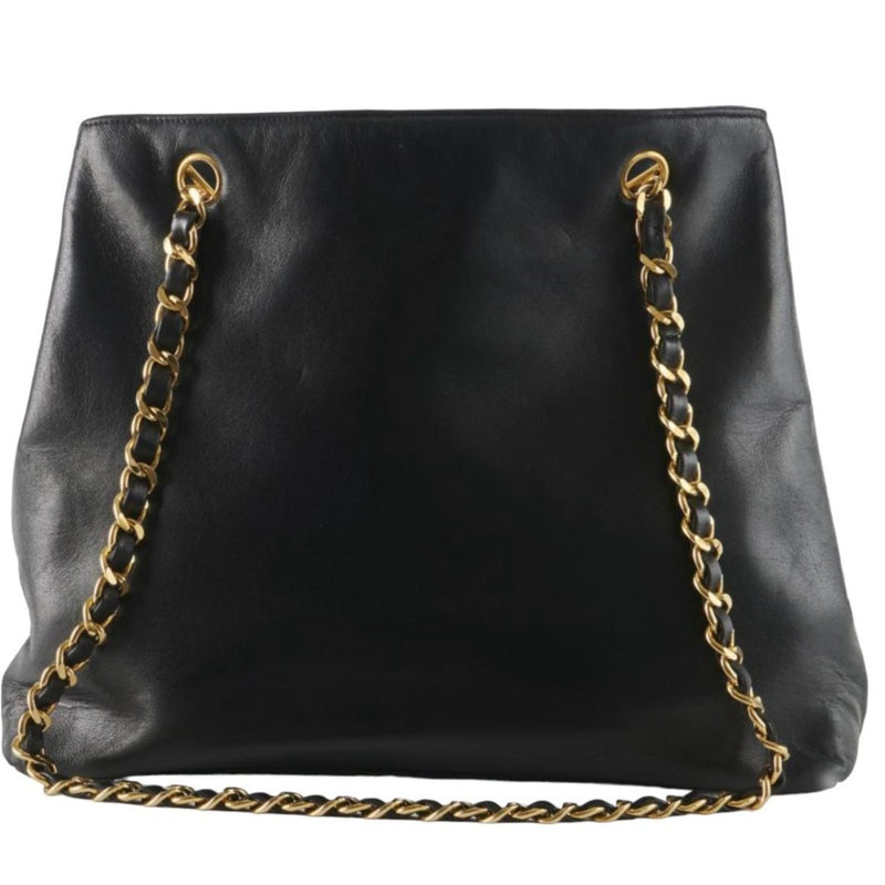 Chanel Bag Black Lambskin Gold Metal Trim UAE