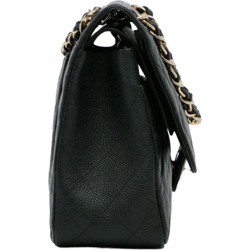 UAE Chanel Jumbo Classic Caviar Double Flap Shoulder Bag