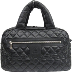 Chanel Black Quilted Nylon Coco Cocoon Bowler Bag