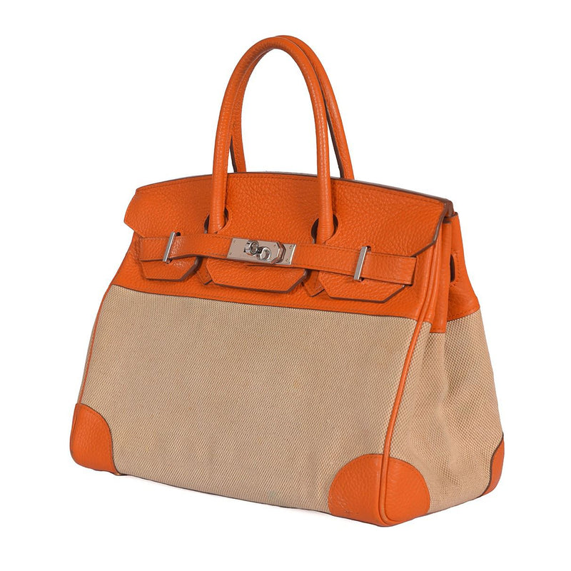 Hermes Birkin 30 , Rare Orange & Being Canvas Dubai, UAE