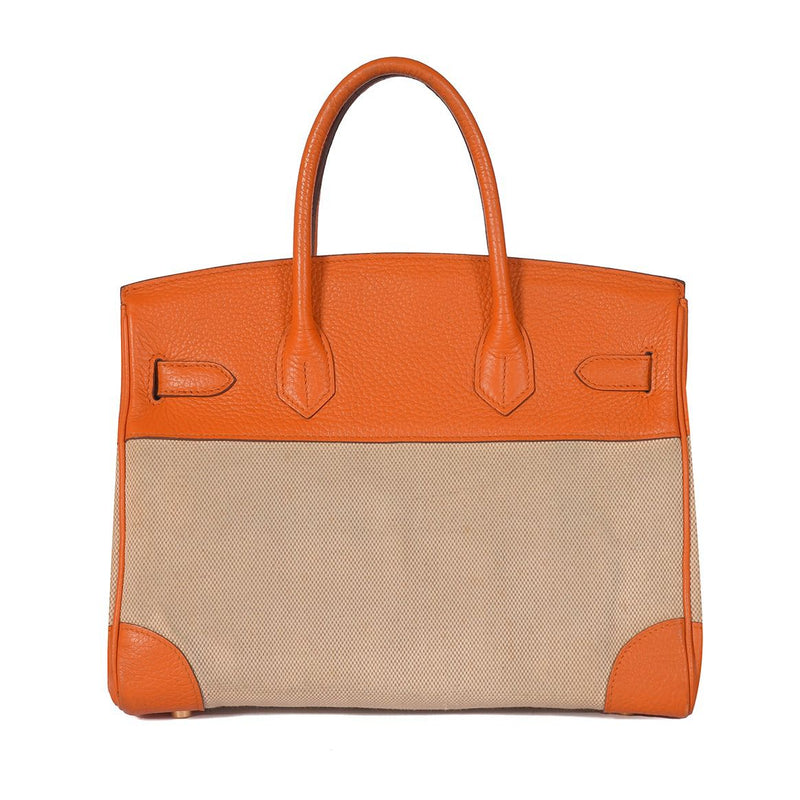 UAE Hermes Birkin 30, Rare Orange & Being Canvas