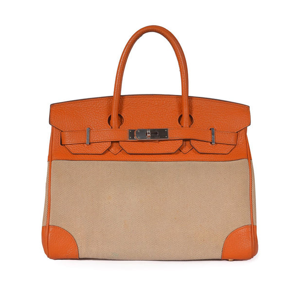 Hermes Birkin 30 , Rare Orange & Being Canvas