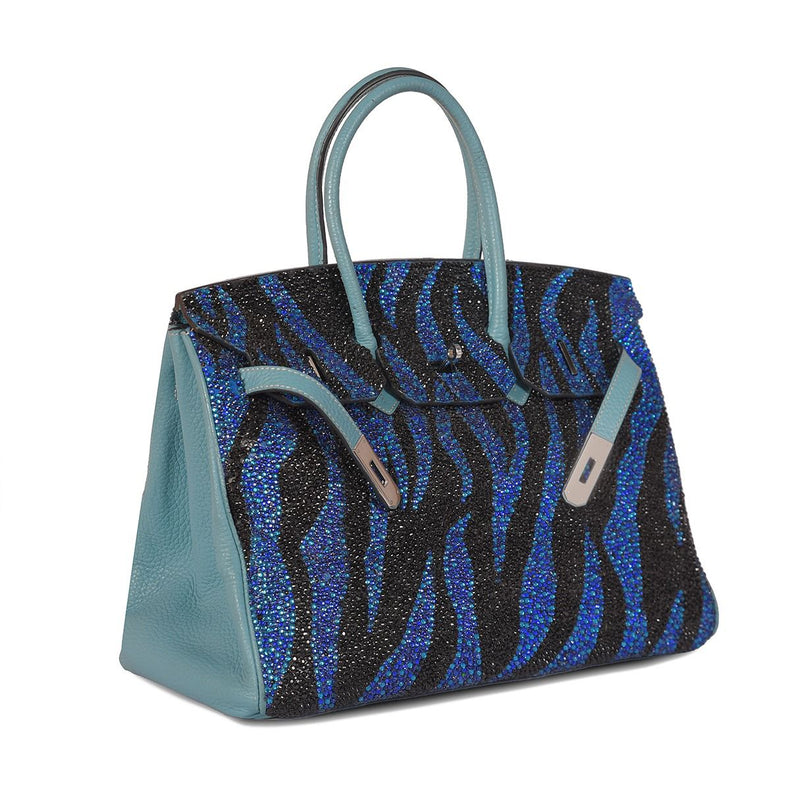 Dubai Hermes Birkin 35, Cheetah Swarovski Crystals in UAE