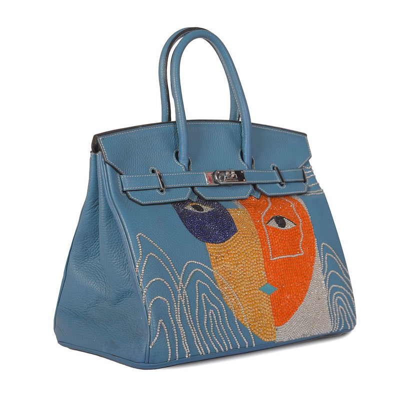 UAE Hermes Birkin 35, Modern Art Swarovski Crystals