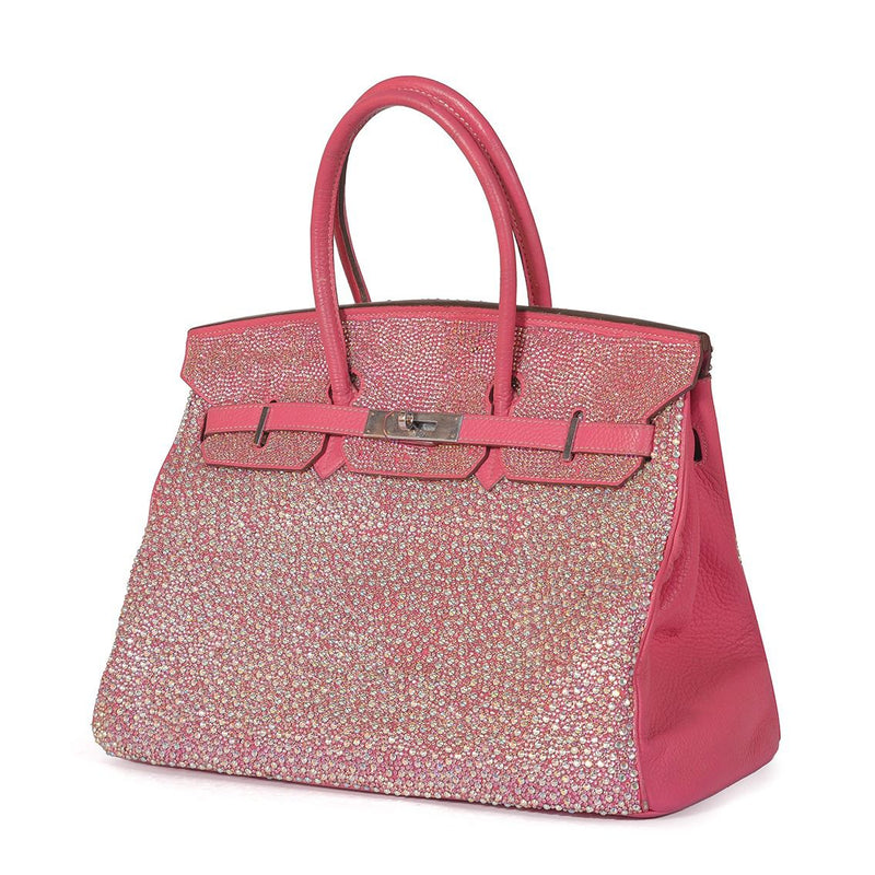 Hermes Birkin 35 Vintage, Pink Swarovski Crystals UAE, Dubai