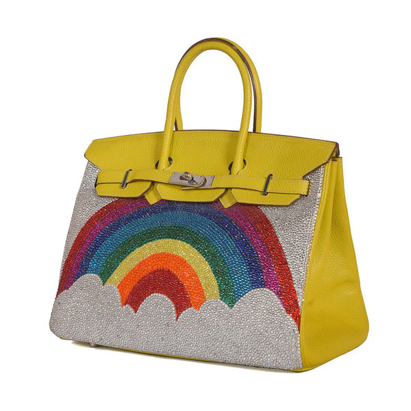 Hermes Birkin 30, Rainbow & Cloud Swarovski Crystals Dubai