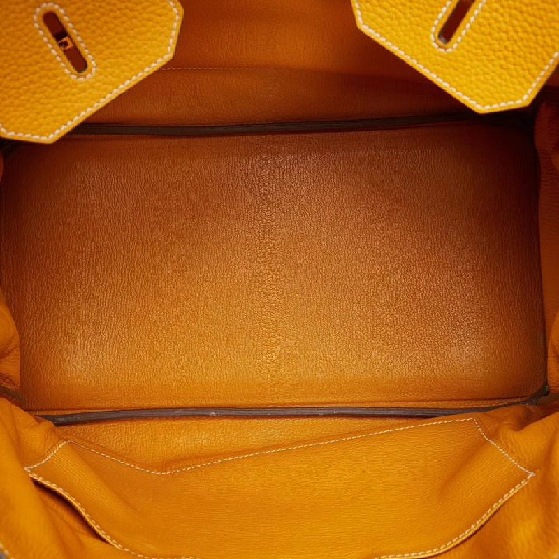 Hermes Birkin 35, Clemence Yellow - Inner View