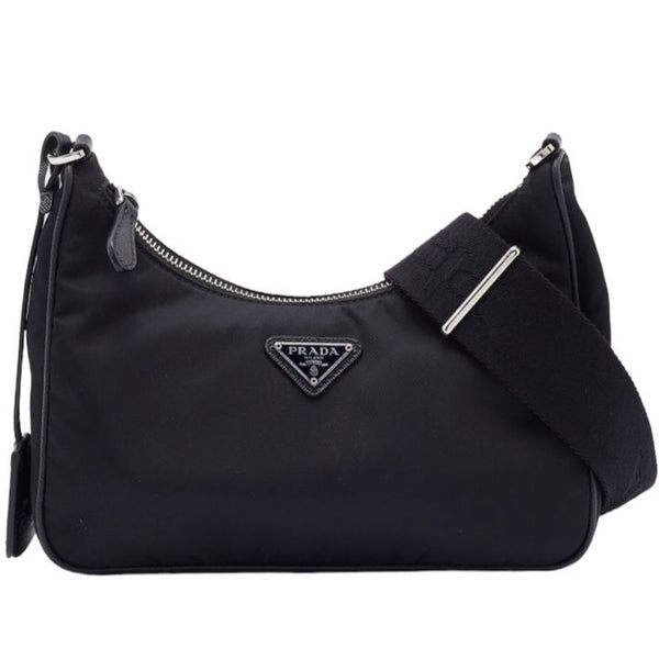 Black Nylon and Leather Re-Edition 2005 Shoulder Bag