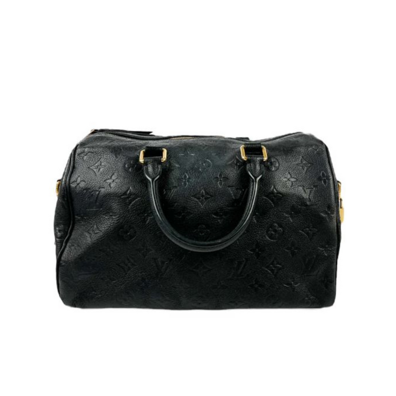 LOUIS VUITTON SPEEDY 30 BANDOULIERE BLACK MONOGRAM EMPREINTE