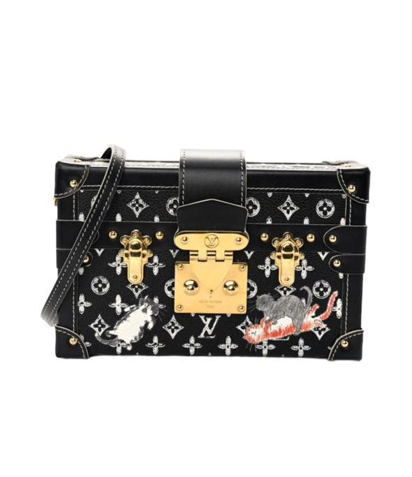 LOUIS VUITTON Catogram Petite Malle Black