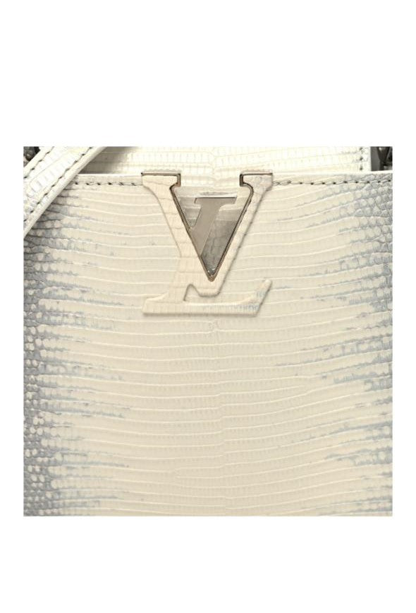 Louis Vuitton Lizard Capucines Mini White Dubai