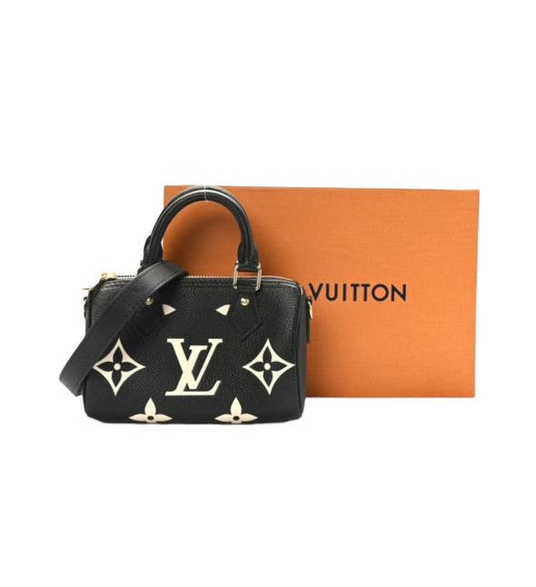 UAE Louis Vuitton Empreinte Monogram Giant Nano Speedy Black Beige