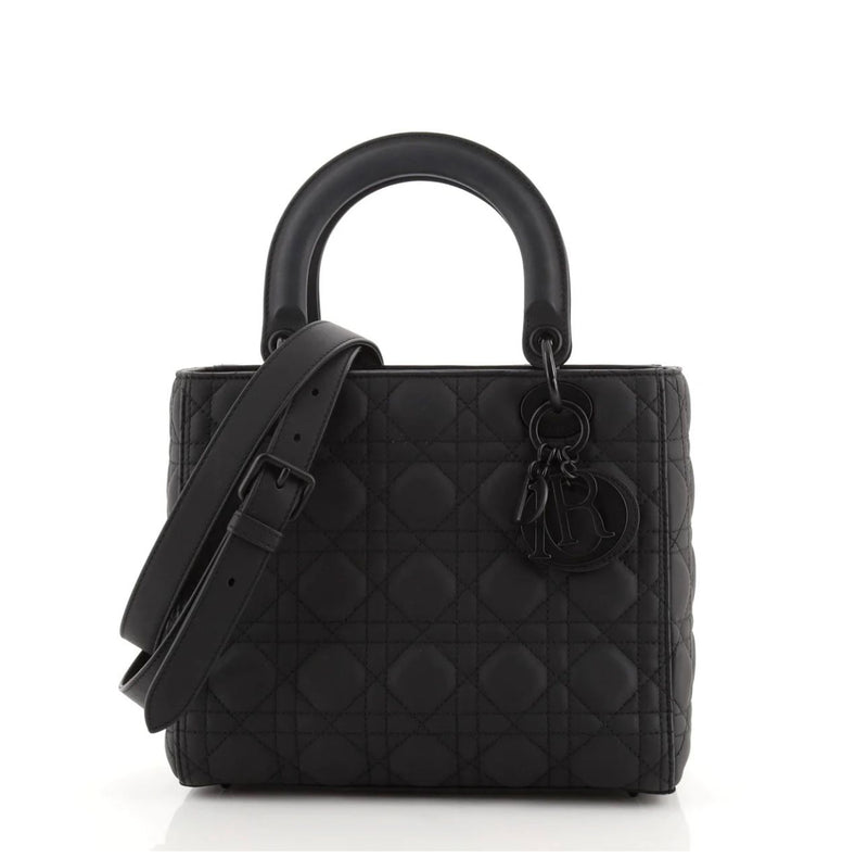 DIOR Mini Lady Dior Bag Black Ultramatte Cannage Calfskin