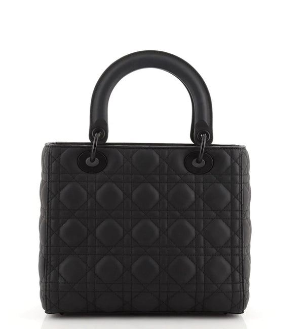 DIOR Mini Lady Dior Bag Black Ultramatte Cannage Calfskin