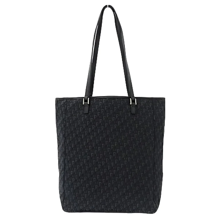 Christian Dior Women's Tote Bag Trotter Jacquard Black (Vintage) Dubai