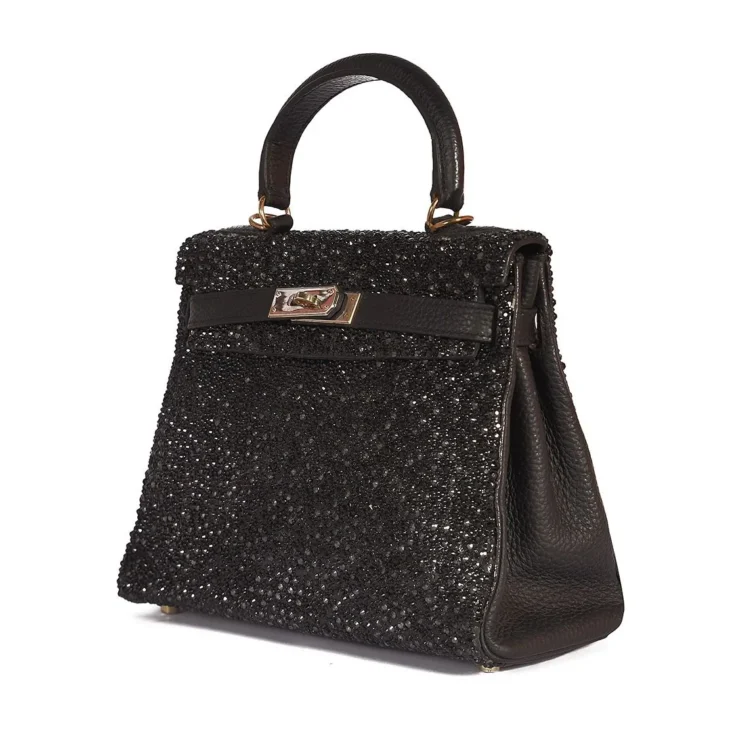 Hermes Kelly 32 Black Swarovski Crystals Dubai, UAE