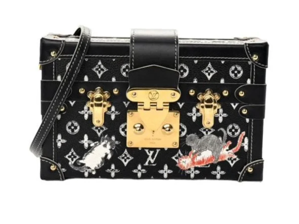LOUIS VUITTON Catogram Petite Malle Black ZRA97