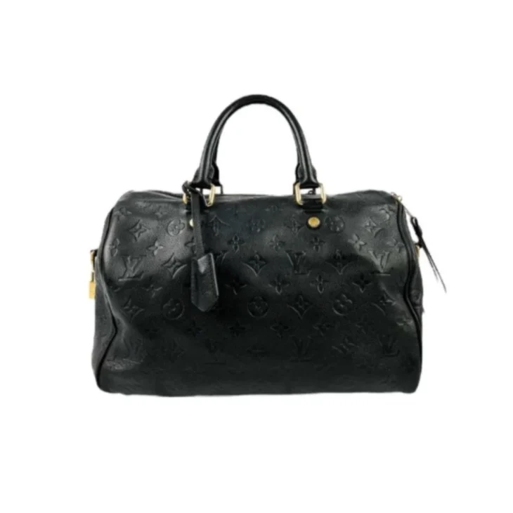 LOUIS VUITTON SPEEDY 30 BANDOULIERE BLACK MONOGRAM EMPREINTE