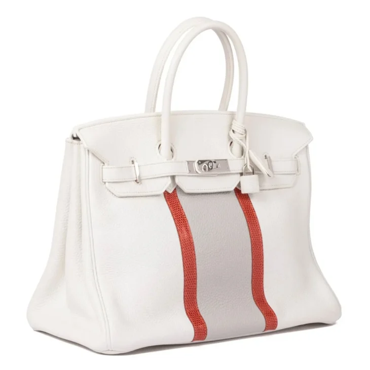 Rent Hermes Limited Edition Club Birkin 35 White Gris Dubai