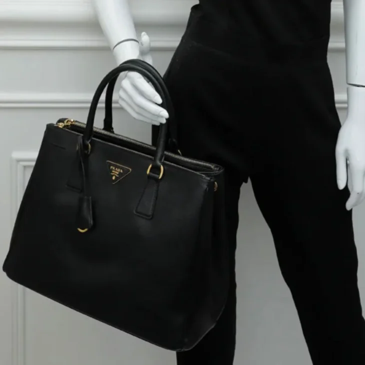 Prada Black Lux Galleria Large Tote Bag - Image 5