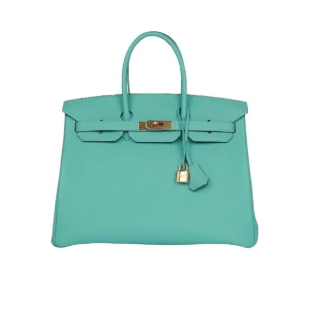 Hermes Birkin 35 Bleu Togo Leather with Gold Hardware