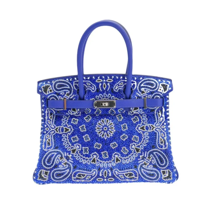 Hermes Birkin 35CM customised with Swarovski crystal with Turkish art design