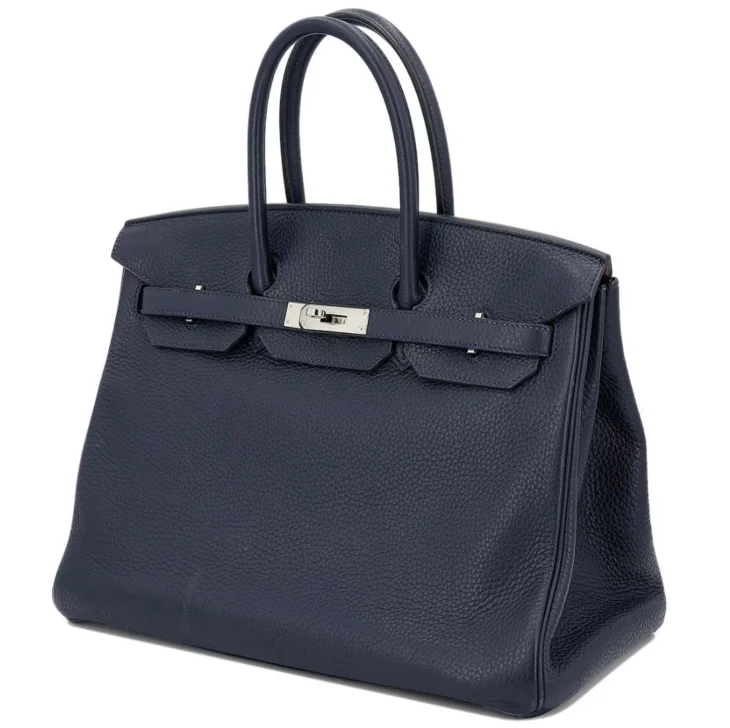 Hermès Birkin 35 Blue Sapphire Clemence Leather Bag Dubai