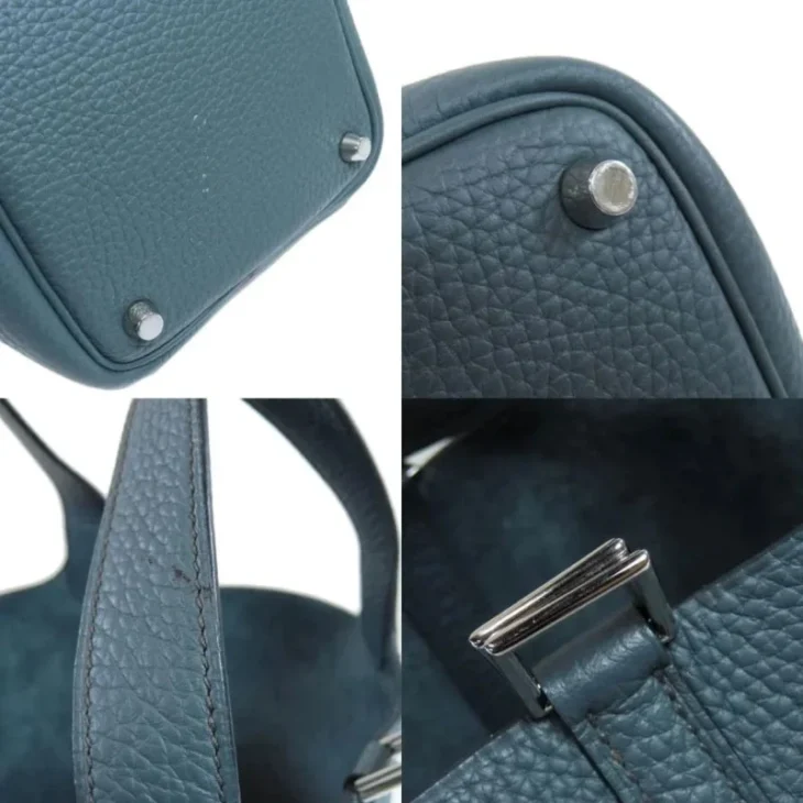 Hermes Picotin Lock PM Blue Handbag Taurillon Ladies - Image 4