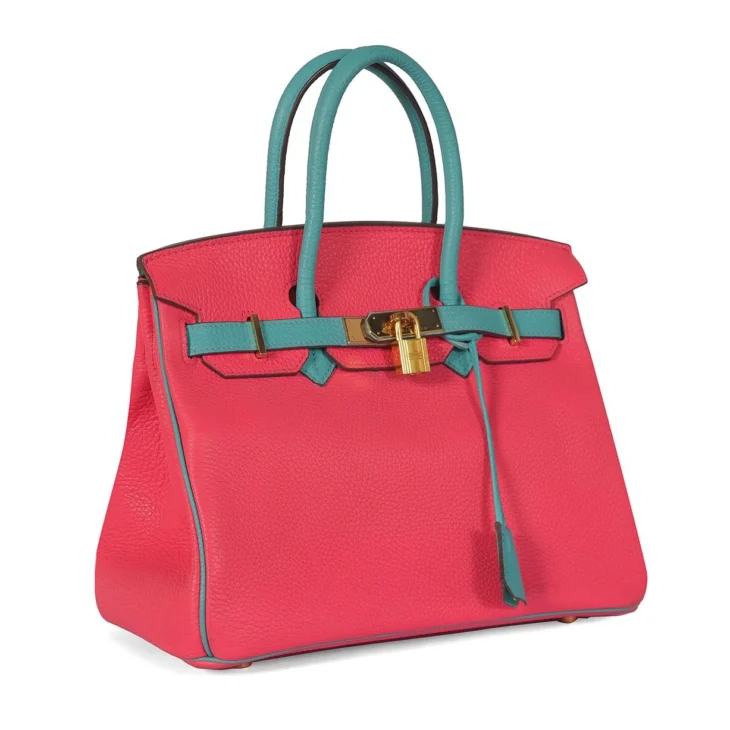 Hermes Birkin 30 , Pink &; Blue customised order - Image 4