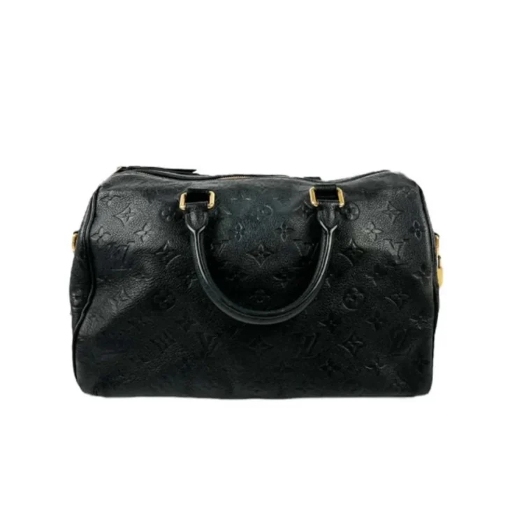 LOUIS VUITTON SPEEDY 30 BANDOULIERE BLACK MONOGRAM EMPREINTE - Image 4