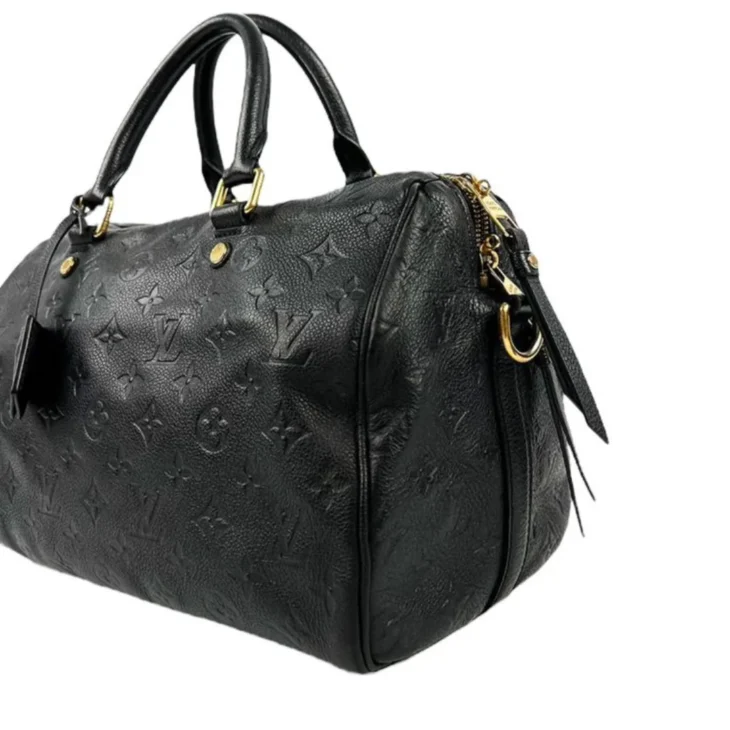 LOUIS VUITTON SPEEDY 30 BANDOULIERE BLACK MONOGRAM EMPREINTE - Image 2