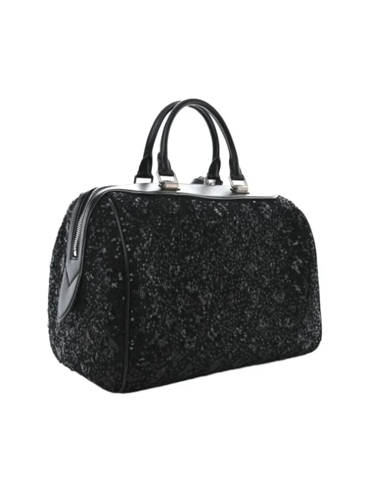 LOUIS VUITTON Sequin Monogram Sunshine Express Speedy Black - Image 2