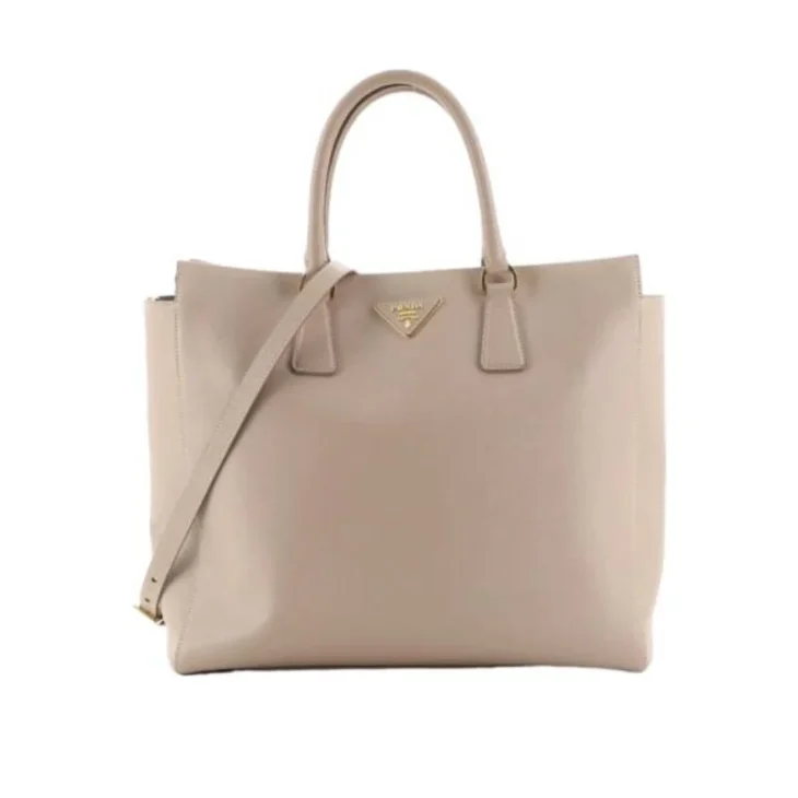 PRADA Saffiano Large Galleria Double Zip Tote Cipria