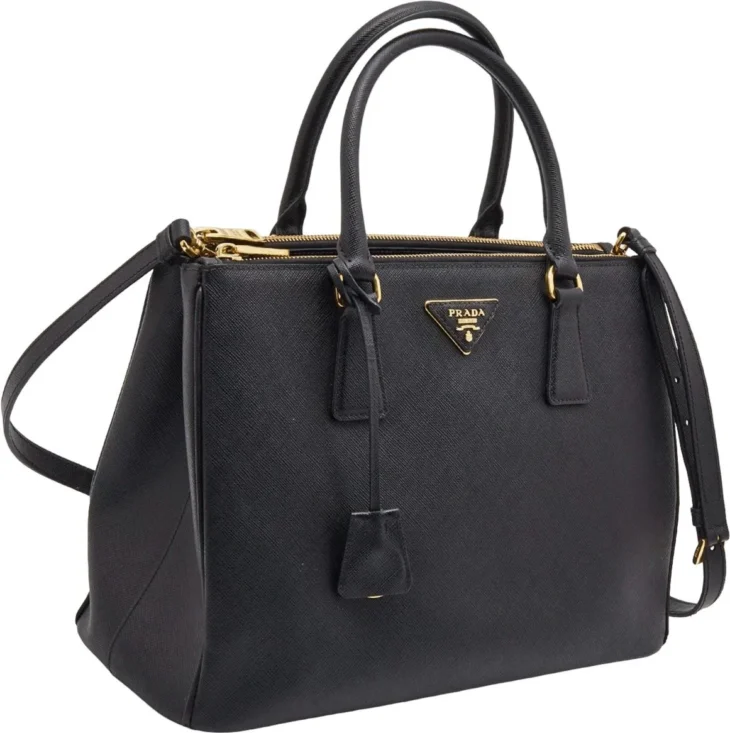 Prada Black Lux Galleria Large Tote Bag - Image 2