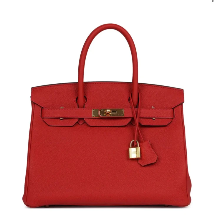 Hermès Birkin 30 Rouge Casaque Togo Gold Hardware