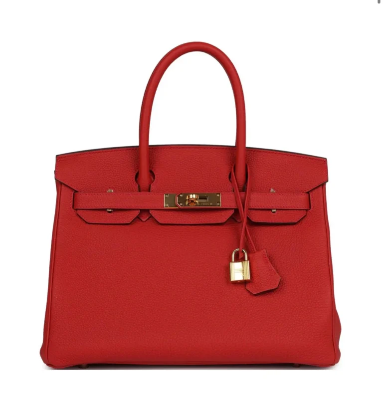 Hermès Birkin 30 Rouge Casaque Togo Gold Hardware