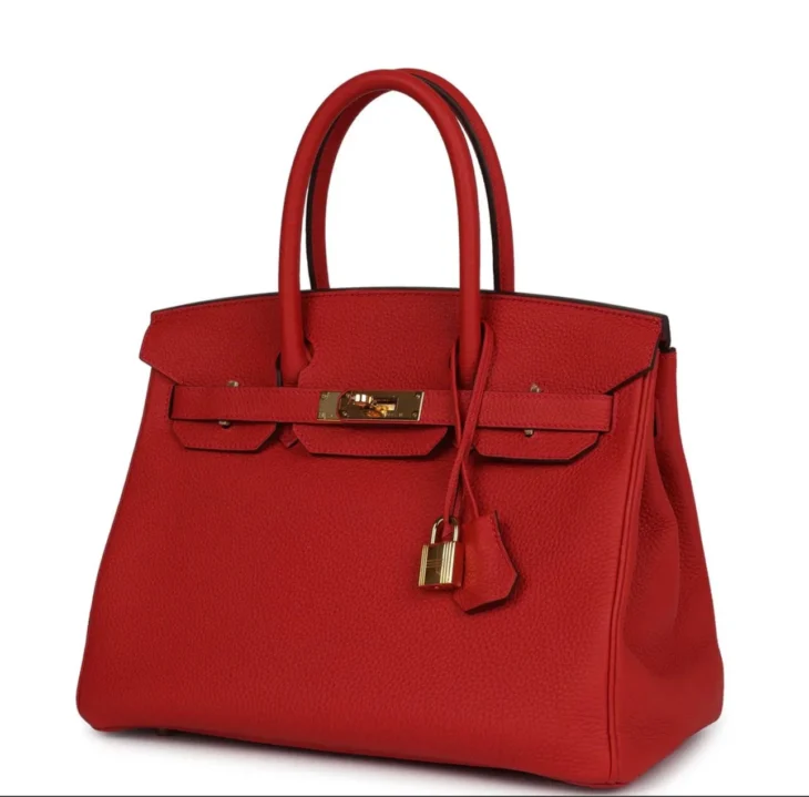 Hermès Birkin 30 Rouge Casaque Togo Gold Hardware - Image 3