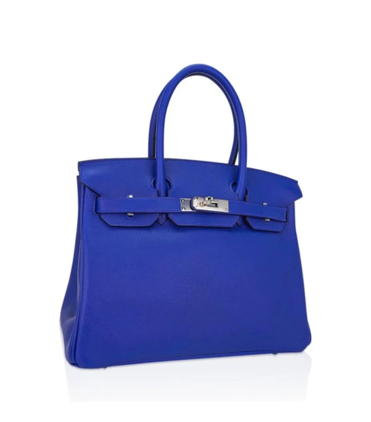 Hermes Bikrin Blue 30, Palladium Hardware - Image 2