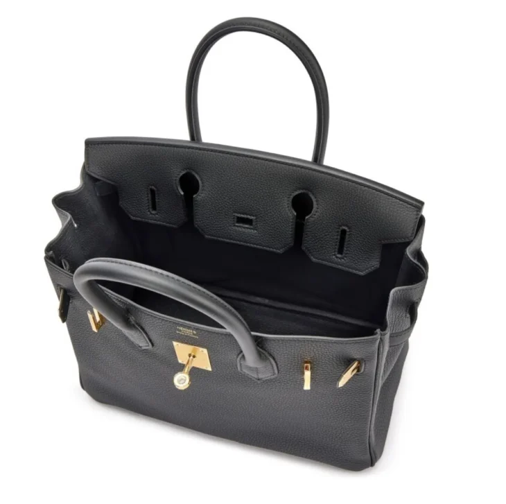 Hermes Birkin 30 Black, Togo, Gold Hardware - Image 2