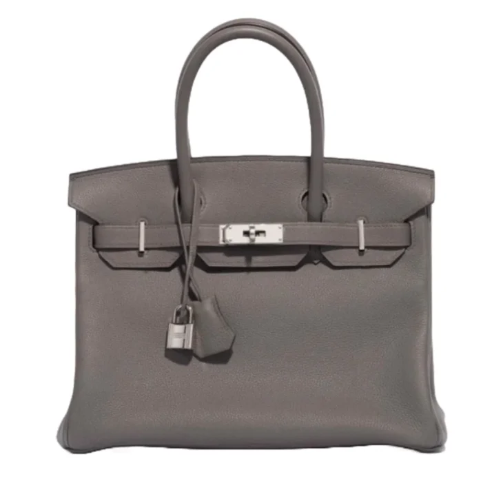 Hermès Birkin 30, Togo Grey Palladium Hardware