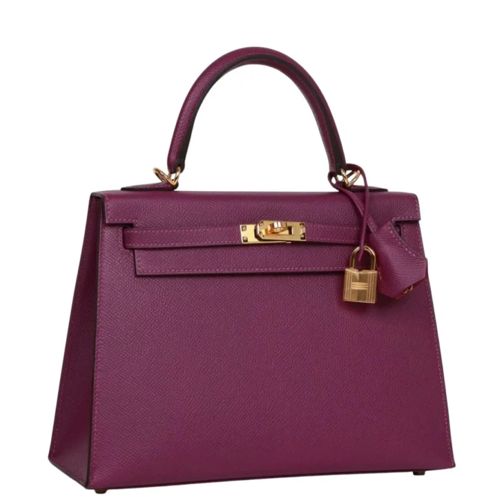 Hermès Kelly Sellier 32 Anemone Epsom Gold Hardware - Image 2