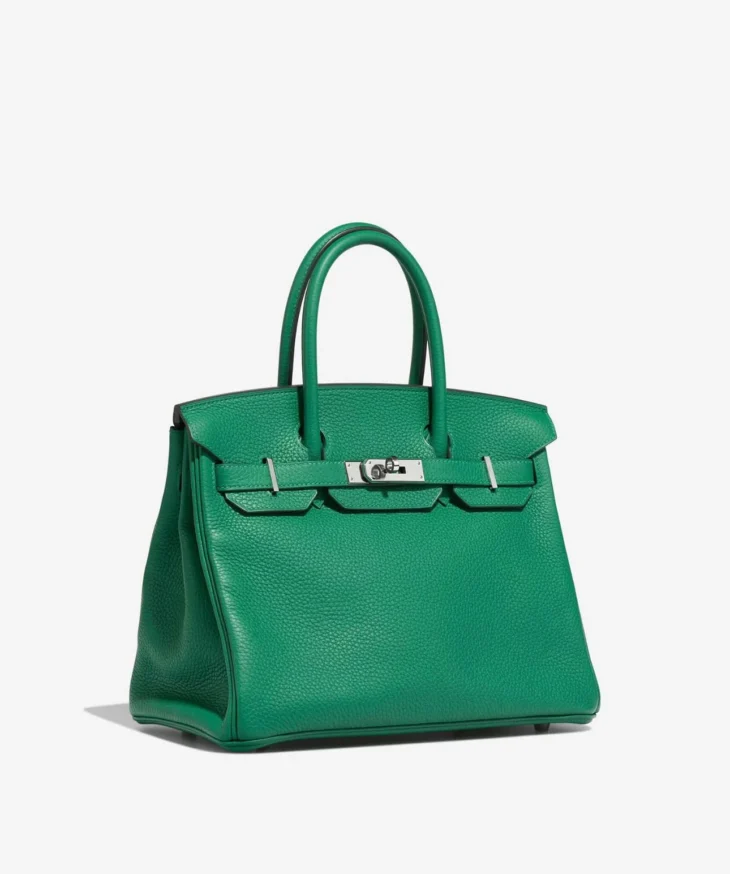 HERMES Togo Birkin 30 Bambou Green - Image 4