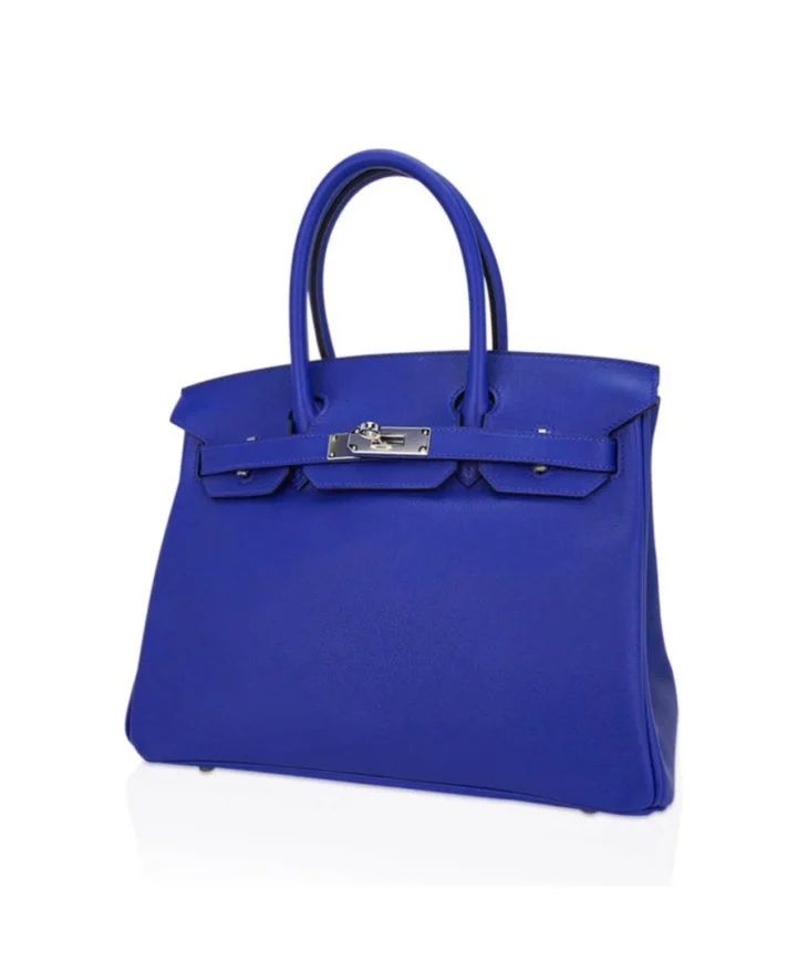 Hermes Bikrin Blue 30, Palladium Hardware - Image 5