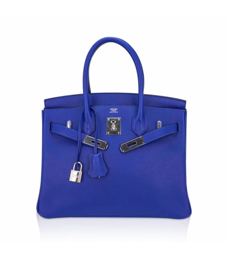 Hermes Bikrin Blue 30, Palladium Hardware - Image 4