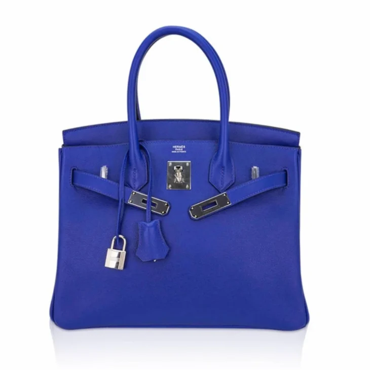 Hermes Bikrin Blue 30, Palladium Hardware